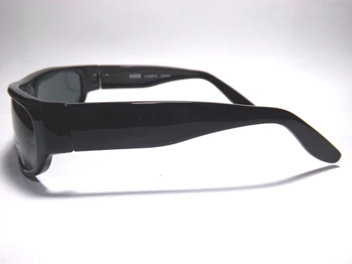 Gafas de sol para hombre con monturas de plástico negras lentes de vidrio rectangulares 100 % protección UV Foto 2 de 2