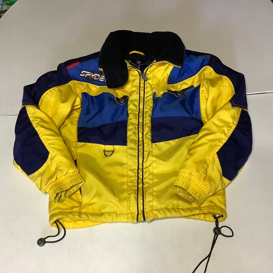 Kid's Vintage Spyder Tommy Moe Ski Jacket Size 10 Yellow Multicolor - Image 2 of 4