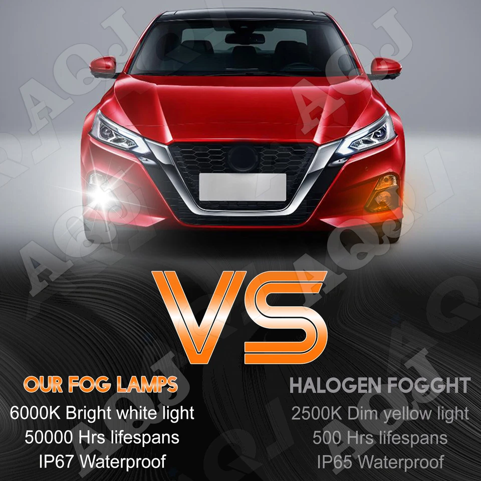 Pair of 9 LED Bumper Fog Light Driving Lamps For Nissan Infiniti LH + RH Foto 2 de 4