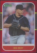 2021 Donruss Bartolo Colon Big Sexy Nickname Variation Holo Red Parallel #240