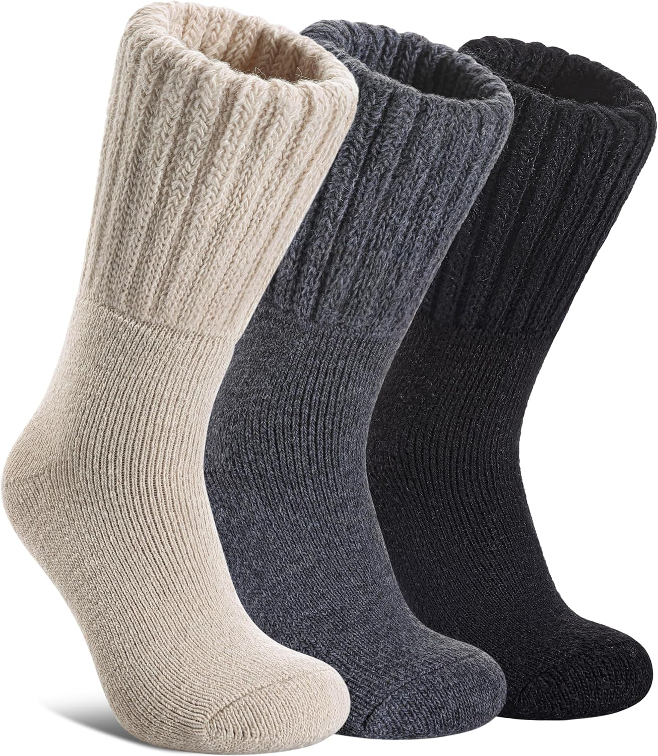 Womens Merino Wool Boot Socks Thermal Thick Winter Warm Cozy Hiking Work Boot So