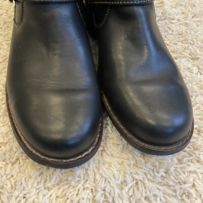 Clarks Men’s Chilton Black Leather Biker Boots Size 8 W Side Zip 82174 EUC Clarks Men main image 2