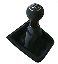 FÜR VW GOLF 7 5G ALCANTARA © SCHALTKNAUF SCHALTSACK NAHT SCHWARZ 01