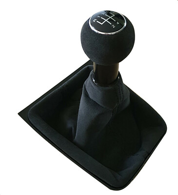 FÜR VW GOLF 7  5G ALCANTARA   SCHALTKNAUF SCHALTSACK  NAHT SCHWARZ 01 