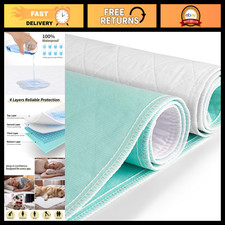 2 Pack Reusable Waterproof Bed Pads - Washable Underpads 34x52 for Incontinence
