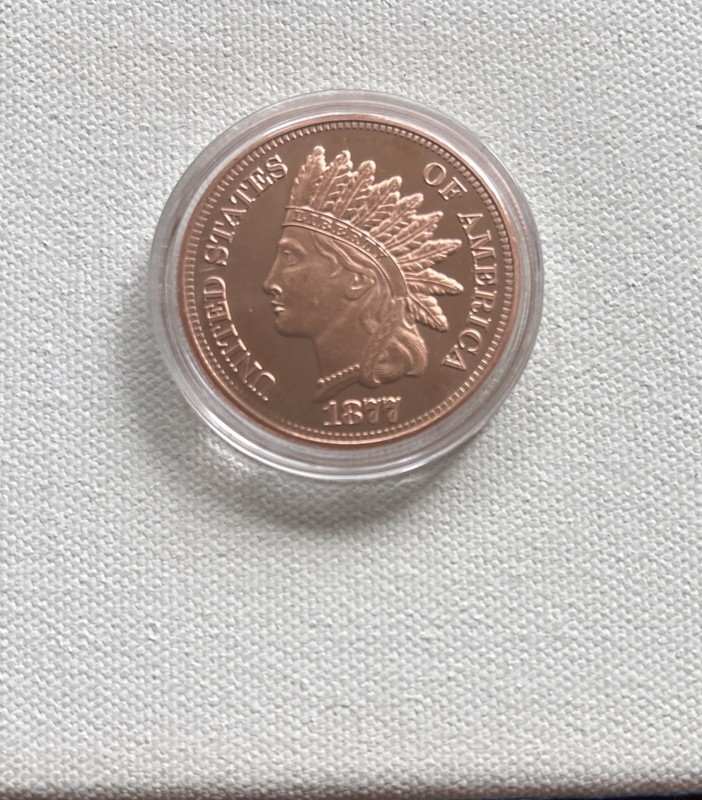1 oz  INDIAN HEAD Copper Round In/Capsule. Collectable Investment! New.