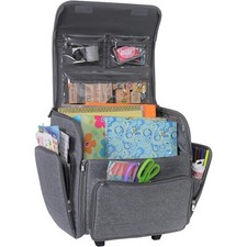 Mary Wheeled Scrapbook Tote for Scrapbooking  Art - Travel Organizer Storage Bin