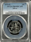 1976-S 25C Deep Cameo Silver Washington Quarter Dollar PCGS  PR69DCAM   64270853