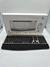 JOYACCESS Wireless Keyboard and Mouse Combo - Black Gold Ergonomic Set