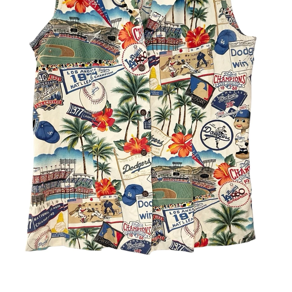 Camisa Aloha de béisbol escénica para mujer Reyn Spooner MLB LA Dodgers S/M Foto 3 de 4