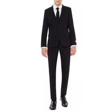 OppoSuits Big Boys Black Knight Slim Fit Solid Suit Including Blazer, Pants 10Y