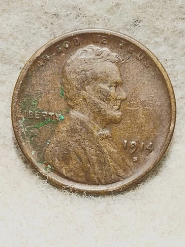1914 S ~ LINCOLN WHEAT CENT ~ VF