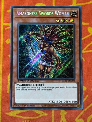 YUGIOH AMAZONIN SCHWERTER FRAU SECRET RARE 1. NM SGX3-END02 GESCHWINDIGKEITSDUELL