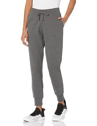 Fleece-Jogginghose Damen L Dunkelgrau Meliert Amazon Essentials ÜBergrößEn-image