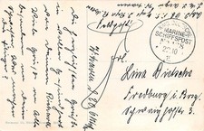 407761) DR Marine Schiffspost Feldpostkarte 1. WK