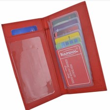 Genuine Leather PLAIN Checkbook Cover RED  Brand New