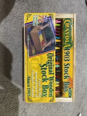 NOS 1997 Wooden 1903 Stock Box Replica 72 Crayola Crayons