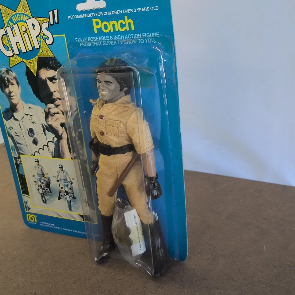 Figura de acción muñeca Mego Chips Ponch 8" sellada sin usar, en caja 1977 vintage Foto 3 de 4