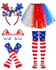 5pcs 4th of July Tutu Set for Women 250 Years Red White and Blue Tutu Patriot...
