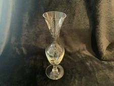 Beautiful Bud Vase With Etched Design 10”