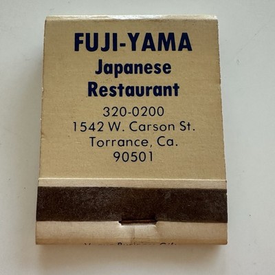 Vintage Matchbook - Fuji-Yama Japanese Restaurant - Torrance, California