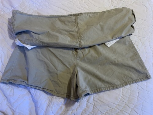 Vintage Y2k Faded Glory Beige Utility Cargo Mini Skort Size 14 - Picture 3 of 6