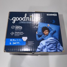 Goodnites Boys' Nighttime Underwear L Large 34 Count 68-95LBS