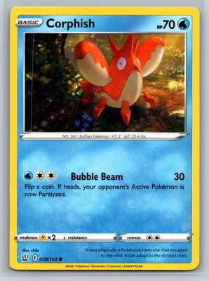 Corphish #038/163 SWSH05: Battle Styles Common - Pokemon Cards G4