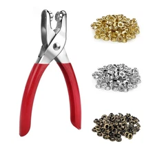 300pc 1/4 inch Grommet Eyelet Hole Punch Plier Tool Kit for DIY Leather Craft