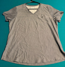 BEYOND SCRUBS Happiness Charm Tuck In Top Heather Grey Size M