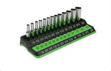  PSH25S-GRN Mechanic's Time Savers 1/4" SAE Peg Socket Holder - GREEN