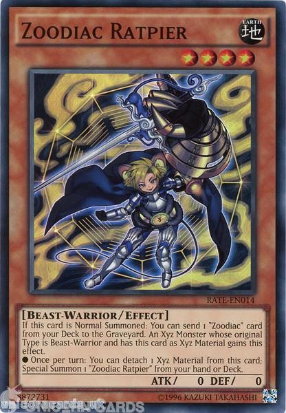 RATE-EN014 Zoodiac Ratpier Super Rare UNL Edition Mint YuGiOh Card