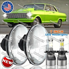 Pair 7 inch Round LED Headlights DRL Hi-Lo fo...
