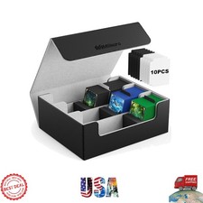 Waterproof Trading Card Storage Box with 10 Dividers Foam Stoppers