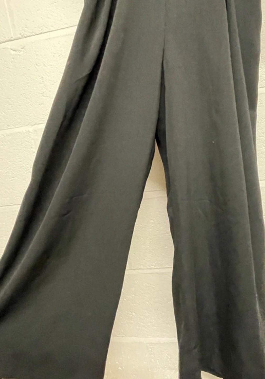 Zara Basic black jumpsuit size small S Ruffled Sleeves thumbnail 5