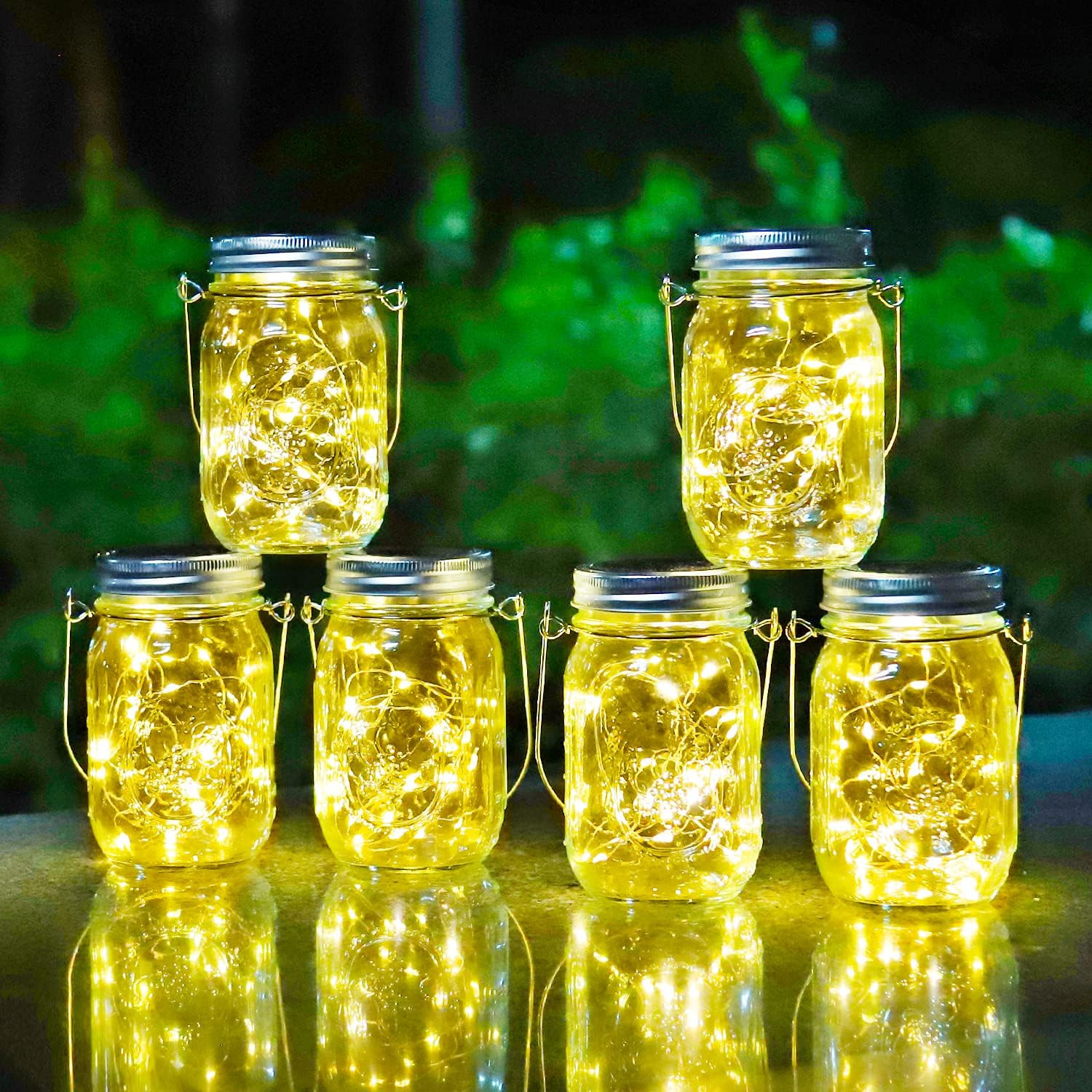 Lanterne Solari 30 LED per Esterno - Set 6 Pezzi Impermeabili IP65