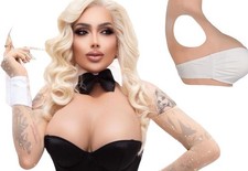 Silicone Breastplate for Crossdressers Breast Transgender E Cup Cotton Ivory