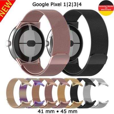 Uhrenarmband Milanaise Google Pixel Watch 1 2 3 4 41|45 mm Edelstahl Armband Uhr