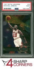 1997 METAL UNIVERSE #23 MICHAEL JORDAN BULLS HOF PSA 9