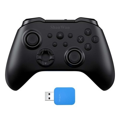 ShanWan Wireless Controller for PC, iPhone, Android, Switch, Steam, Black