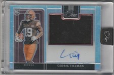 Cedric Tillman 2023 Panini One Holo Prizm Precision Rpa Rc On Card Auto (82/99)