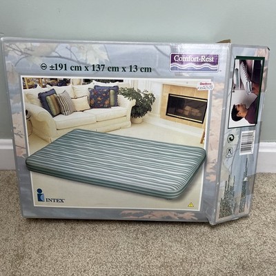 Vintage Intex Air Bed 75X54X5  Full Size #68781 Wave-Beam Green 1997 Open Box