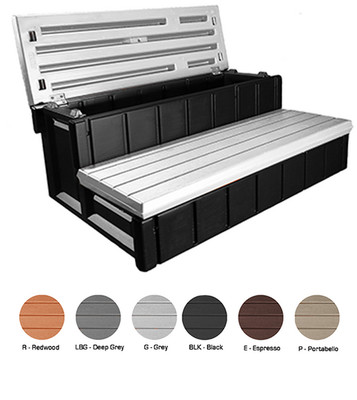Confer Plastics LASS36SC-LBG Spa Storage Step 36 Deluxe