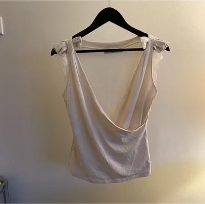 Christian Dior Top creme 40 / 42 (M-L) mit Seide