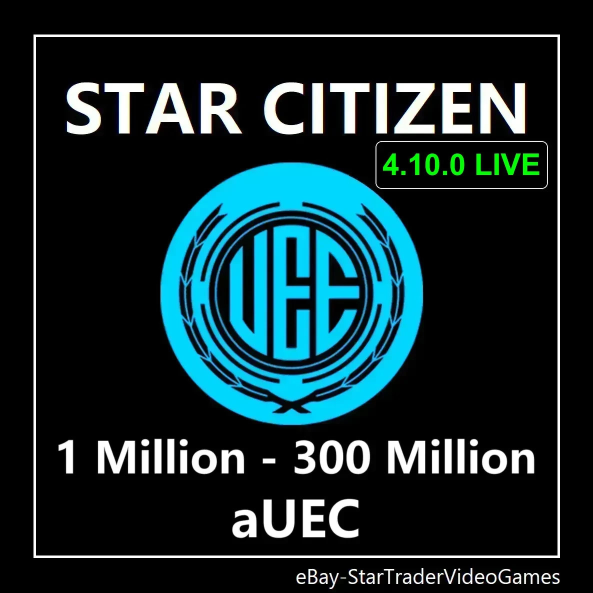 STAR CITIZEN aUEC - 1.000.000 - 300.000.000 aUEC (Alpha UEC) for 4.10.0 LIVE