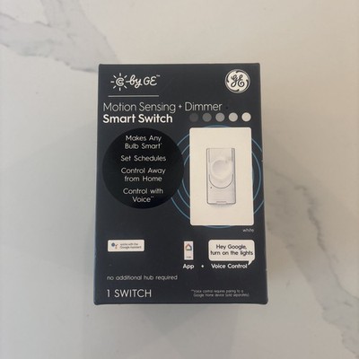 GE Motion Sensing Dimmer Smart Switch 93101842 New Google Voice Control White