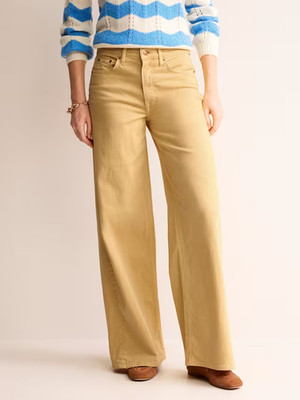 New Boden Women's High Rise Wide Leg Dusky Citron Jeans RRP £90 8-16 / 26-34