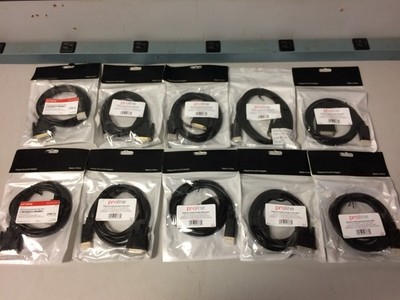 LOT of 10 Proline DVI-D to DisplayPort 1.2 Adapter Cable 5529446
