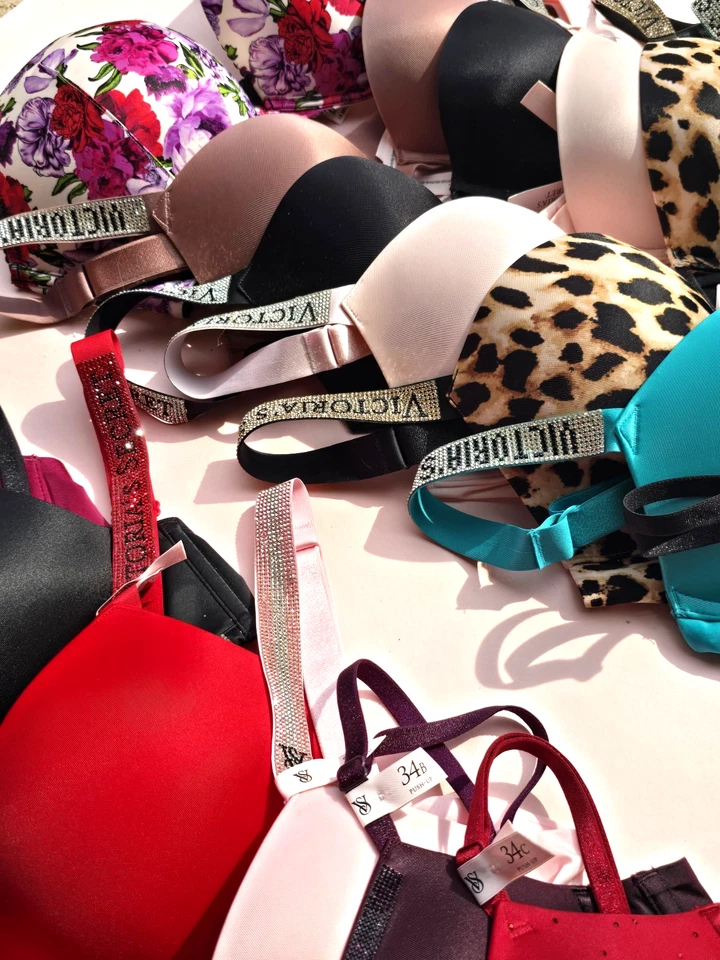 VICTORIA'S SECRET VERY SEXY Shine Strap Push Up Bra Rhinestone Bling NWT - Image 2 of 4