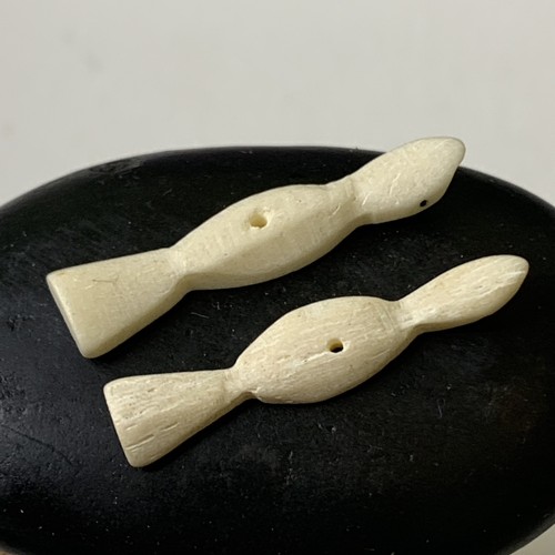 "2 cuentas fetiche de aves talladas en hueso natural de colección animales nativos americanos perforados 1,3""" - Imagen 7 de 12